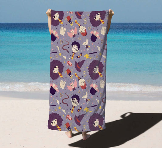 Harry Potter Purple Pattern Beach Towels