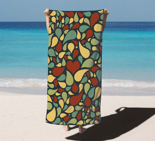 Heart Pattern Beach Towels