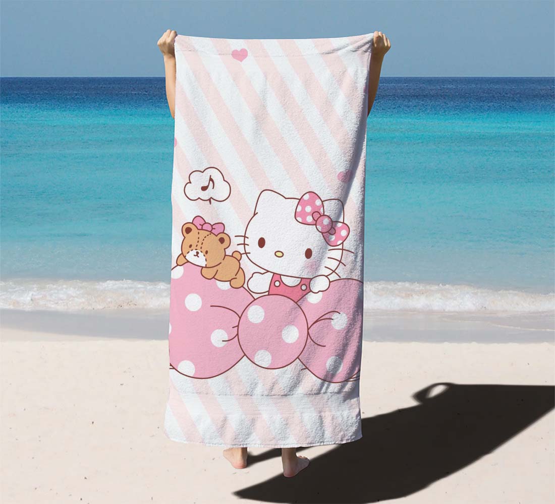 Hello Kitty Calm Pattern Beach Towels