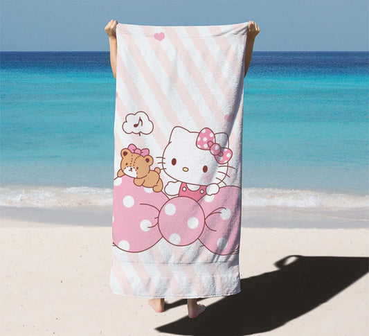 Hello Kitty Calm Pattern Beach Towels