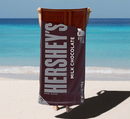Hershey Milk Chocolate Candy Bar Xl Beach Towels