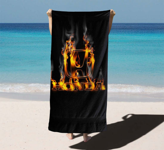 Honda Logo Background Beach Towels