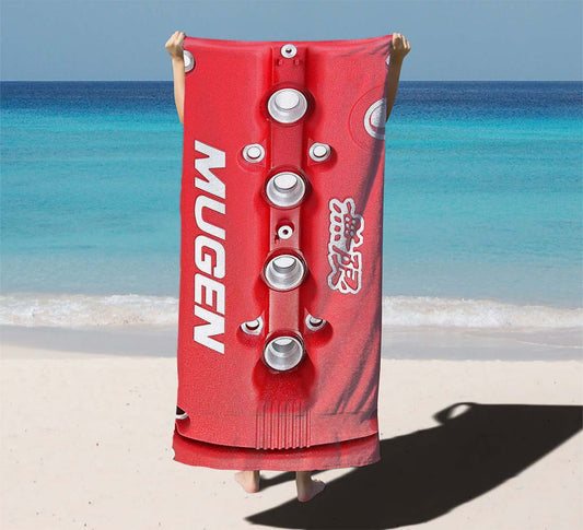 Honda Mugen Engine Beach Towels