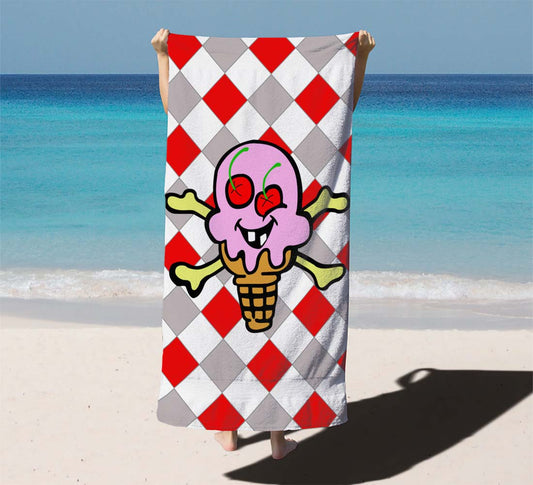Ice Sky Dreams Pattern Beach Towels