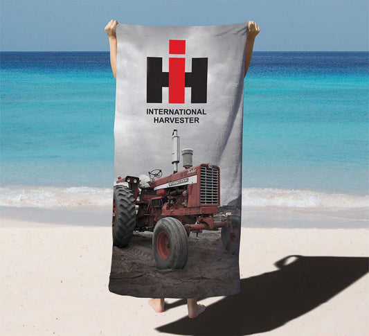 Ih International Harvester Retro Tractors Beach Towels