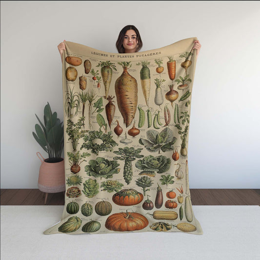 Adolphe Millot'S Vegetables Soft Micro Fleece Blanket