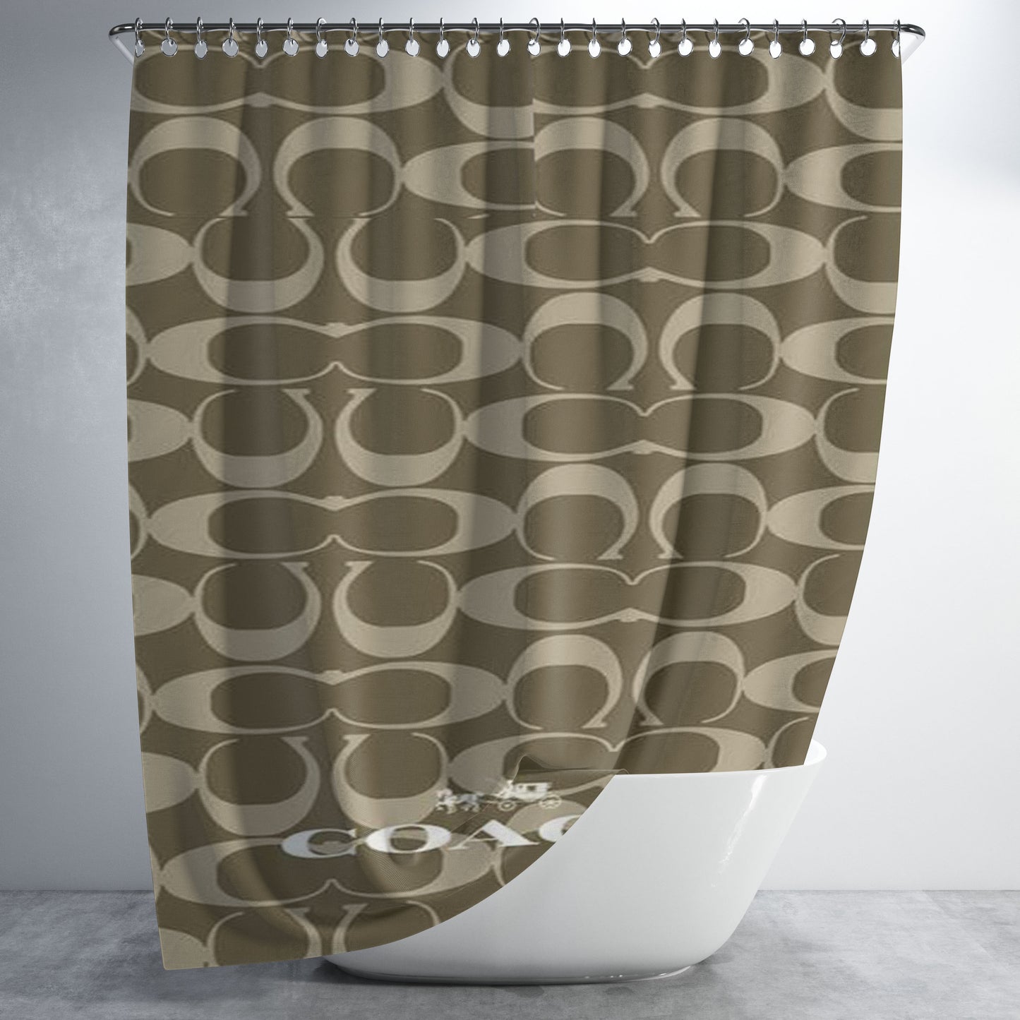 Coach New York Icon Bathroom Shower Curtain Fabric Waterproof | 66 X 72 Inch