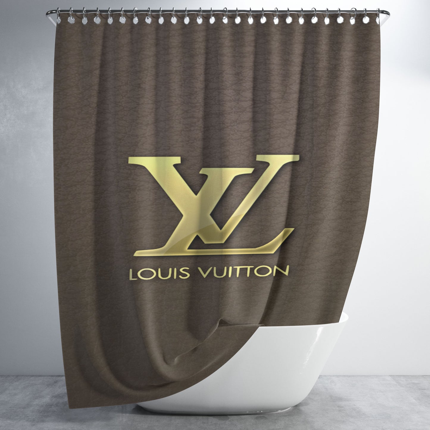 Louis Vuitton Art Bathroom Shower Curtain Fabric Waterproof | 66 X 72 Inch