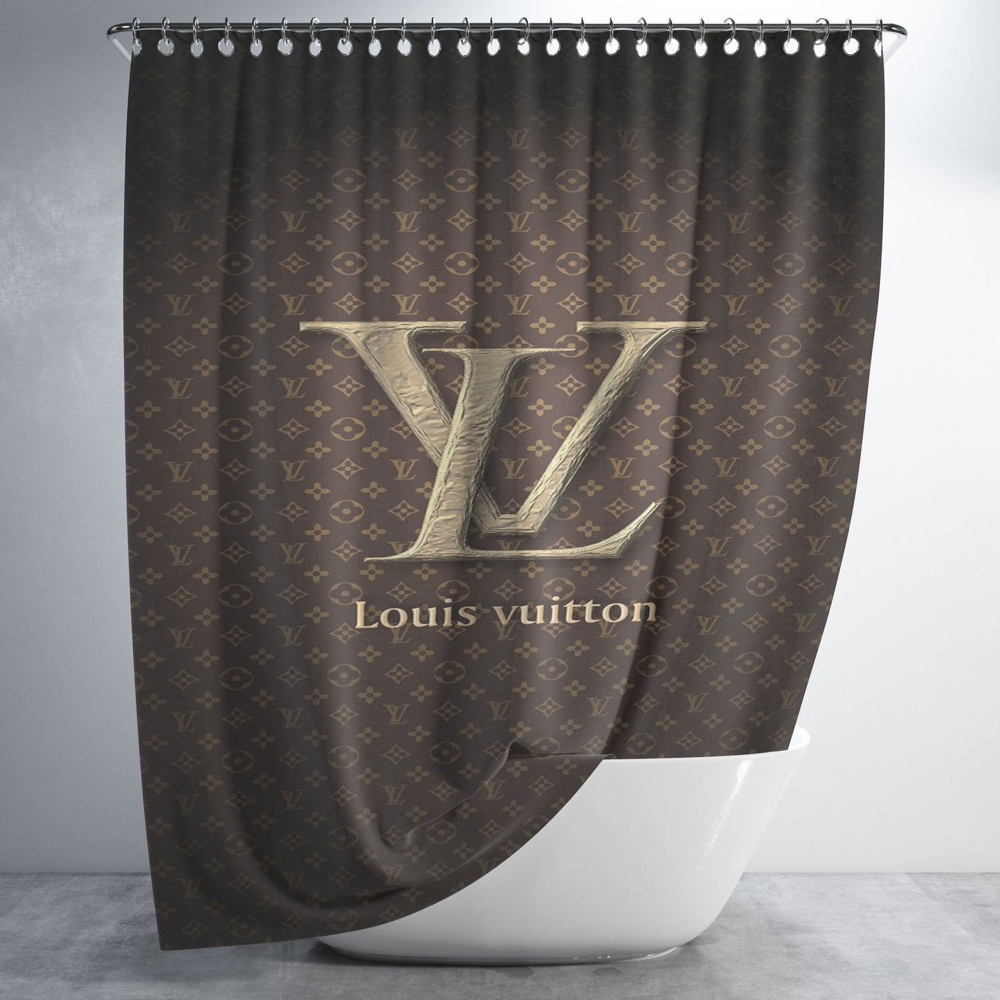 Louis Vuitton Nobel Bathroom Shower Curtain Fabric Waterproof | 66 X 72 Inch