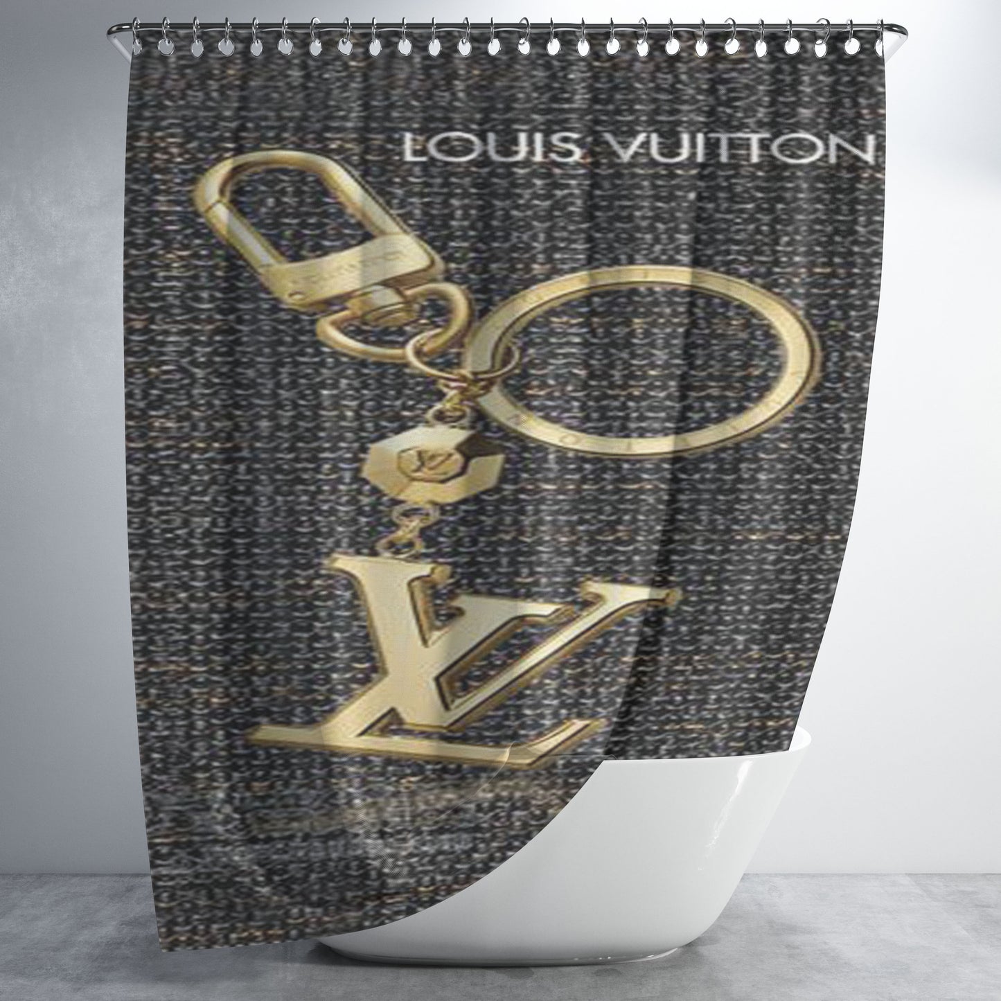 Louis Vuitton W4793 Bathroom Shower Curtain Fabric Waterproof | 66 X 72 Inch