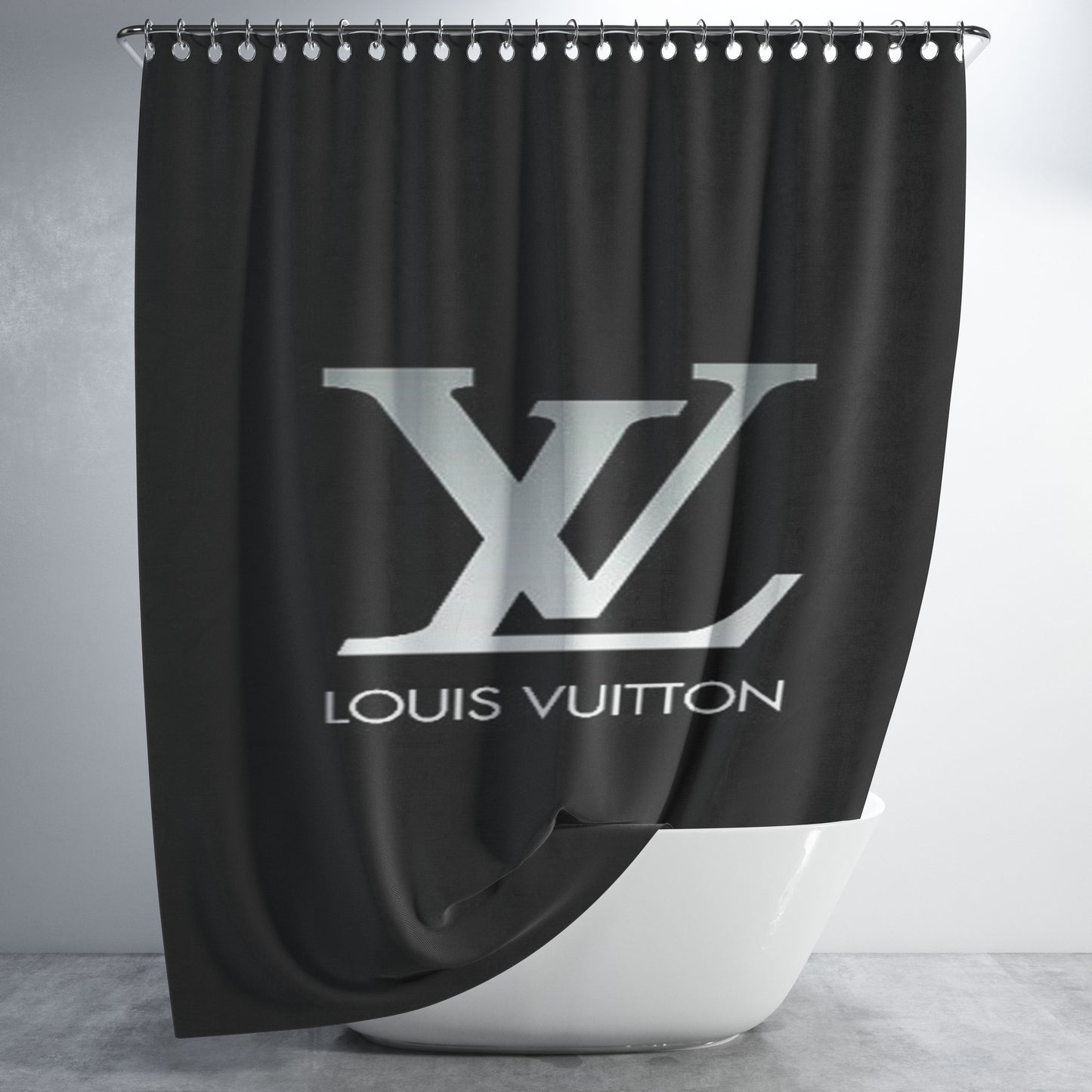 Lv Louis Vuitton Bathroom Shower Curtain Fabric Waterproof | 66 X 72 Inch