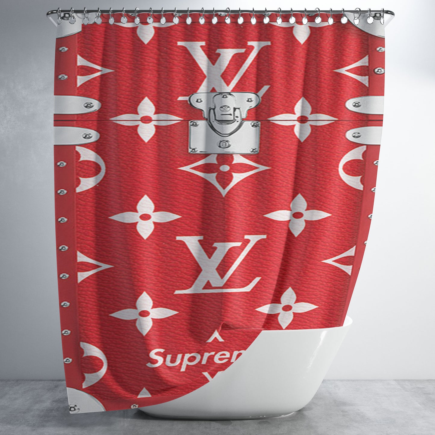 Supreme Louis Vuitton Eye Trunk Bathroom Shower Curtain Fabric Waterproof | 66 X 72 Inch