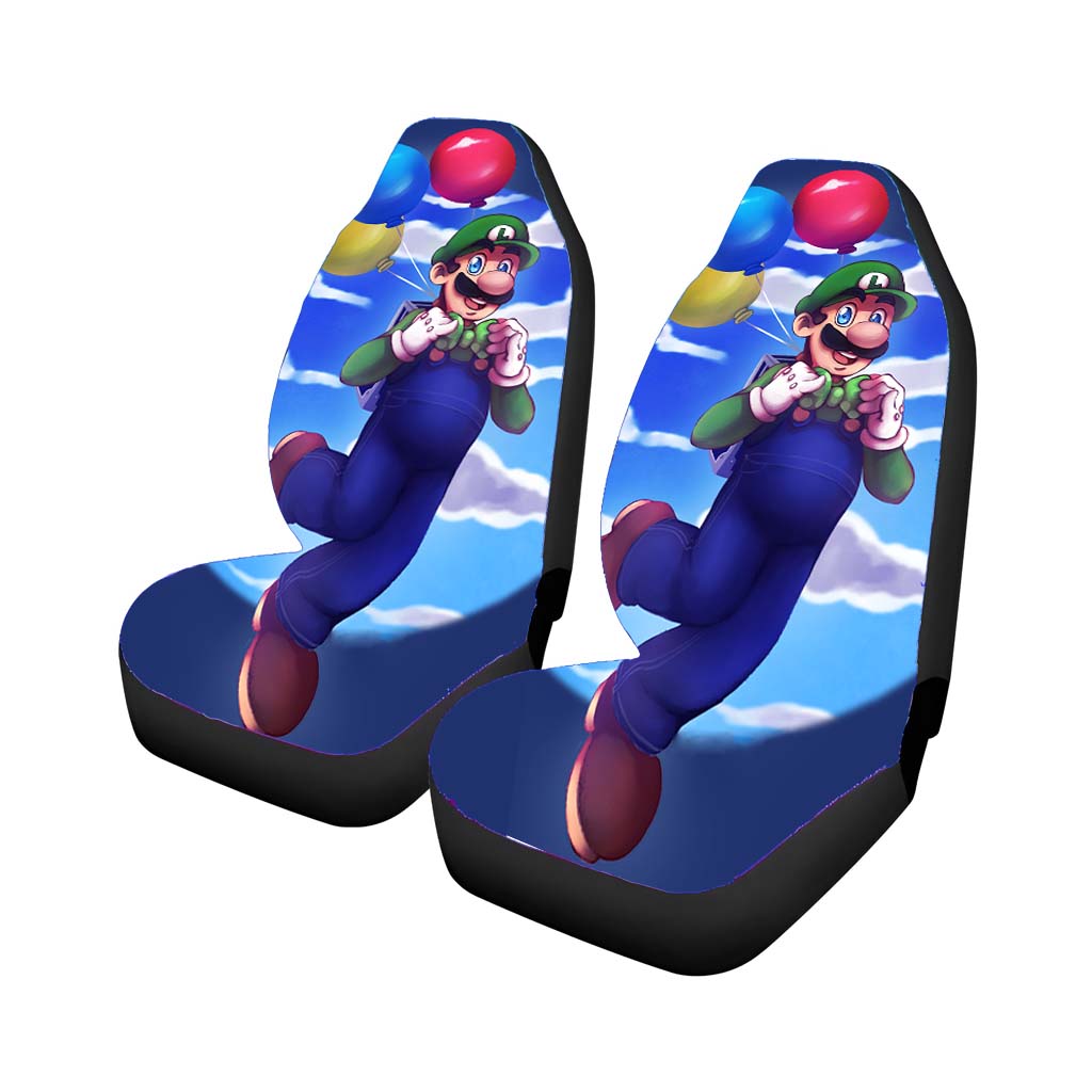 Luigi Mariobros Flying With Baloon Car Seat Covers