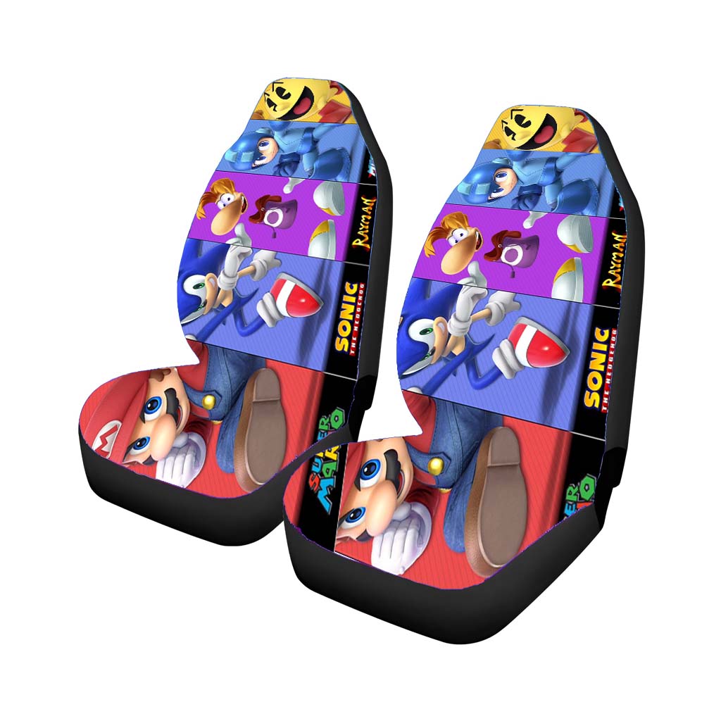 Mario Sonic Rayman Megaman Car Seat Covers