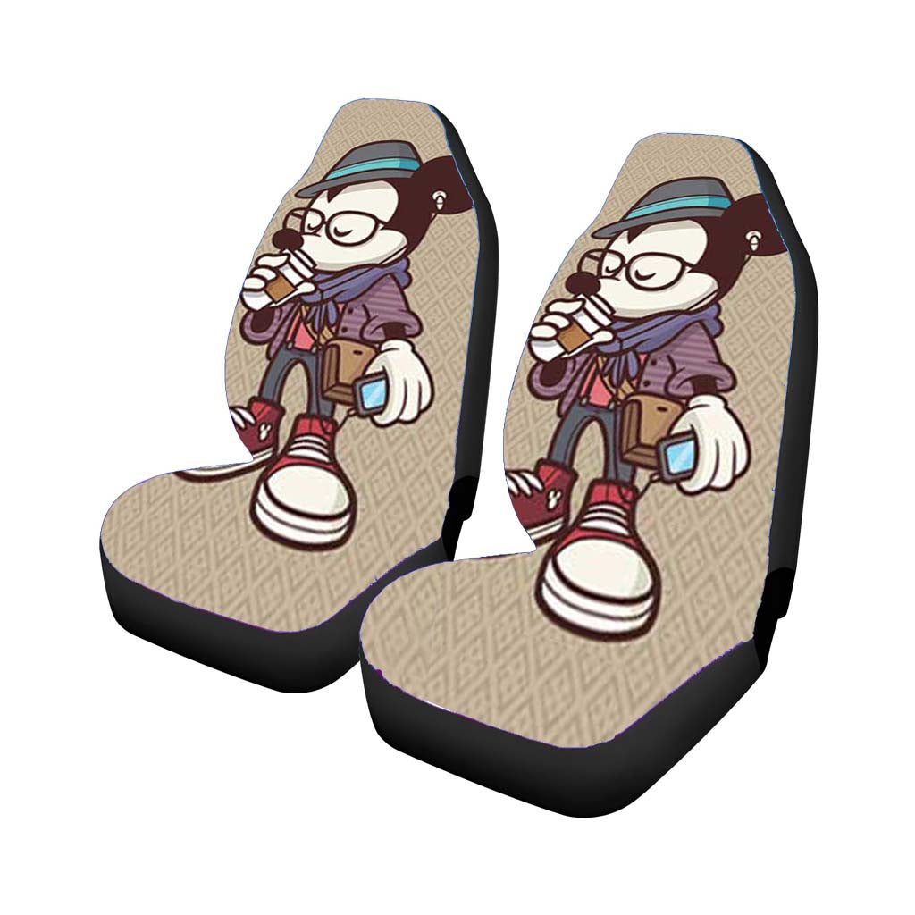 Mickey Mouse Hipster Coffee Car Seat Covers