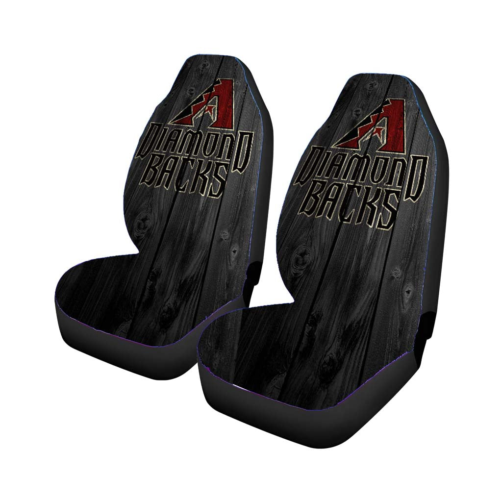 Arizona Diamondbacks Mlb Logo Dark Wood Wallpaper Car Seat Covers