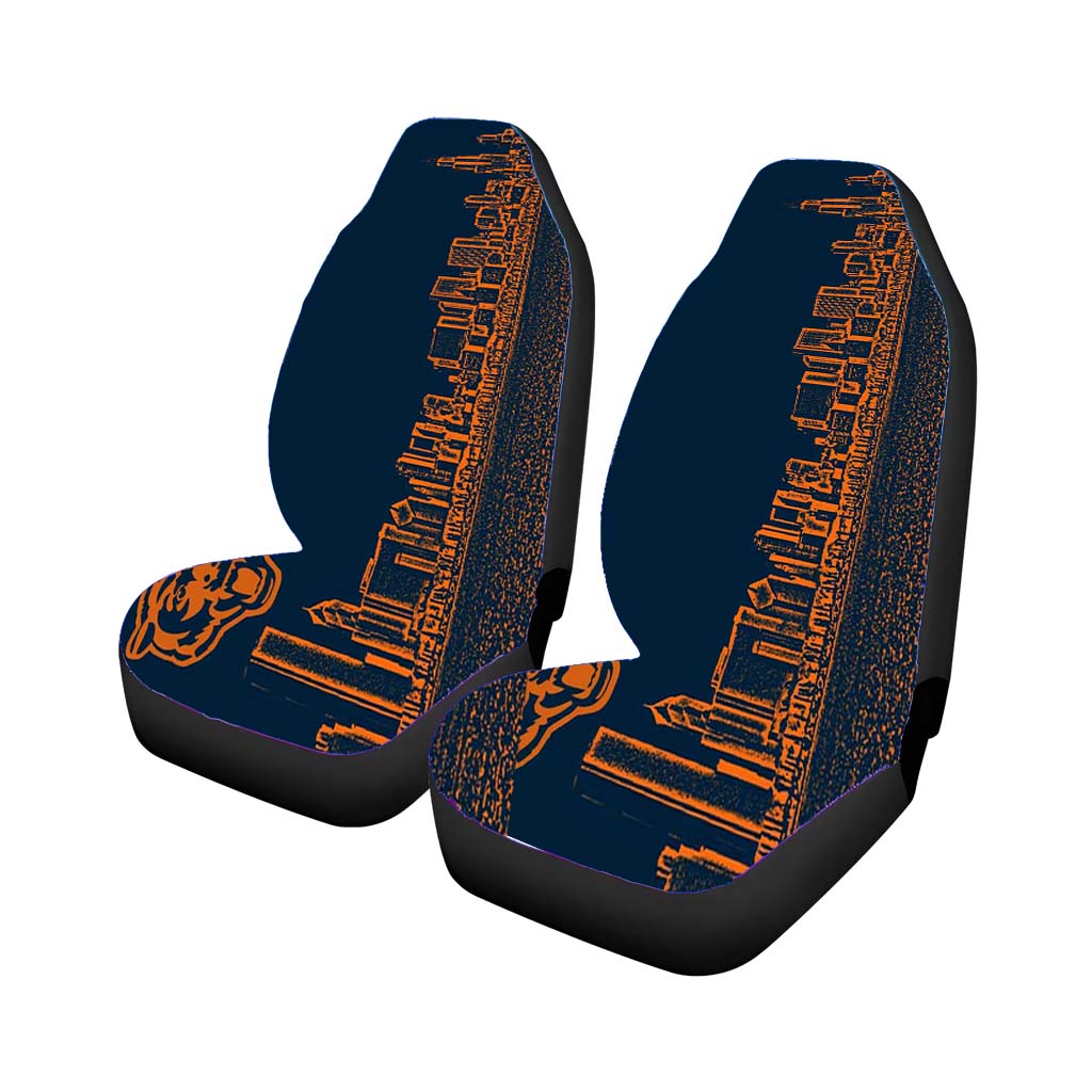 Blue Chicago Bear Car Seat Covers