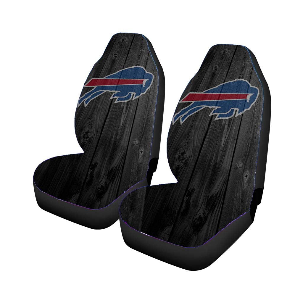 Buffalo Bills Nfl Logo Dark Wood Wallpaper Car Seat Covers