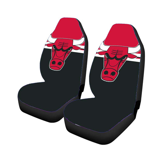 Chicago Bulls Logo Red Black Wallpaper Car Seat Covers