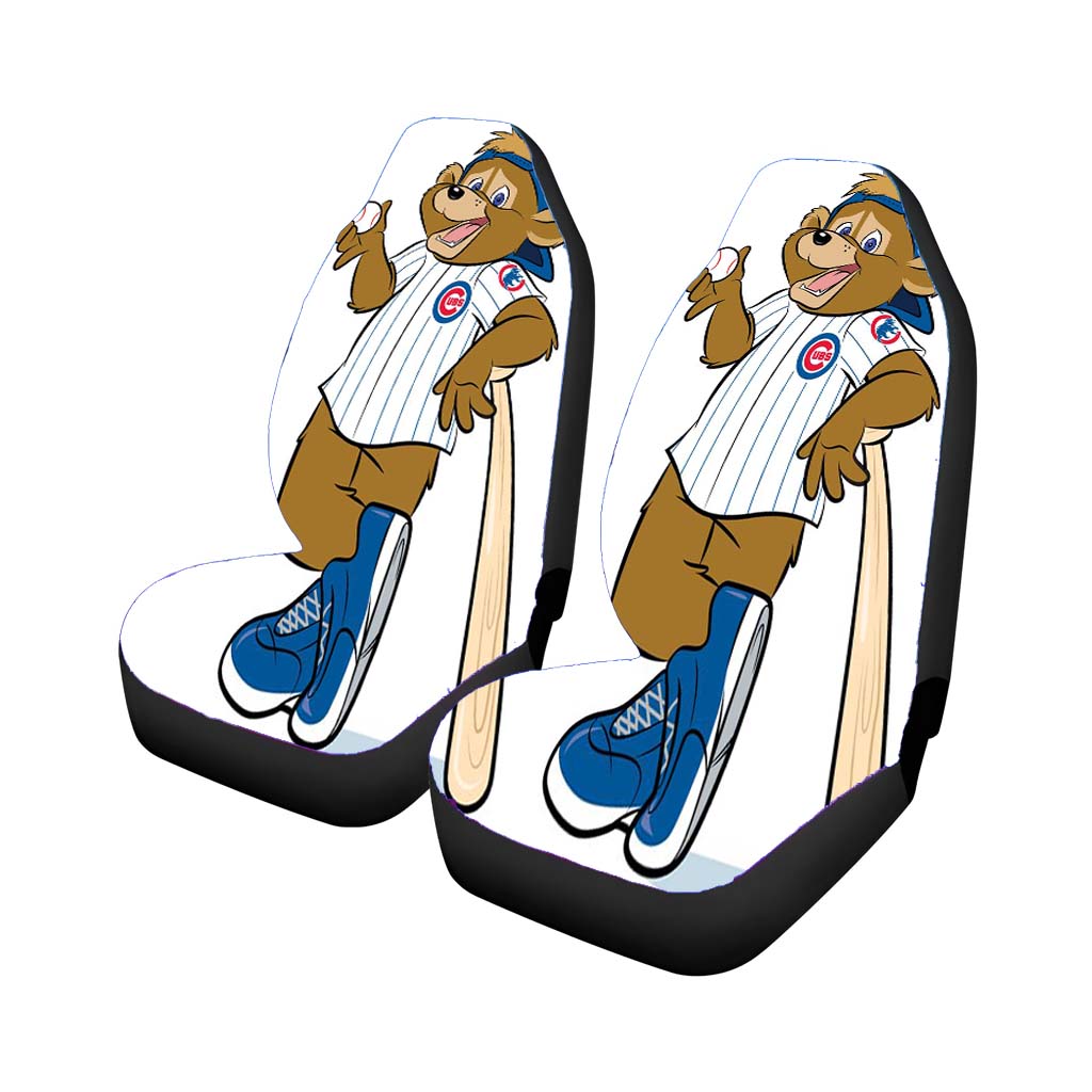 Chicago Cubs Bear Mascot Car Seat Covers