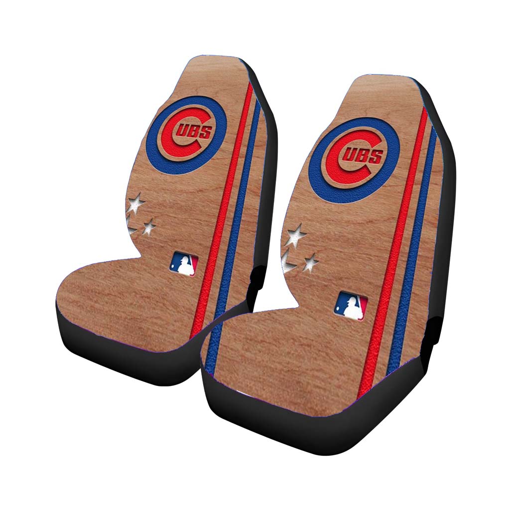 Chicago Cubs Star Wooden Car Seat Covers