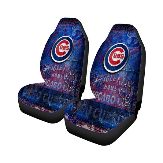 Chicago Cubs Texture Wall Car Seat Covers