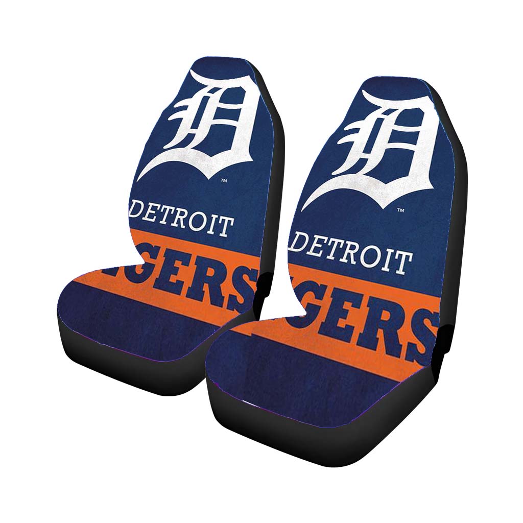 Detroid Tigers On Blue Car Seat Covers