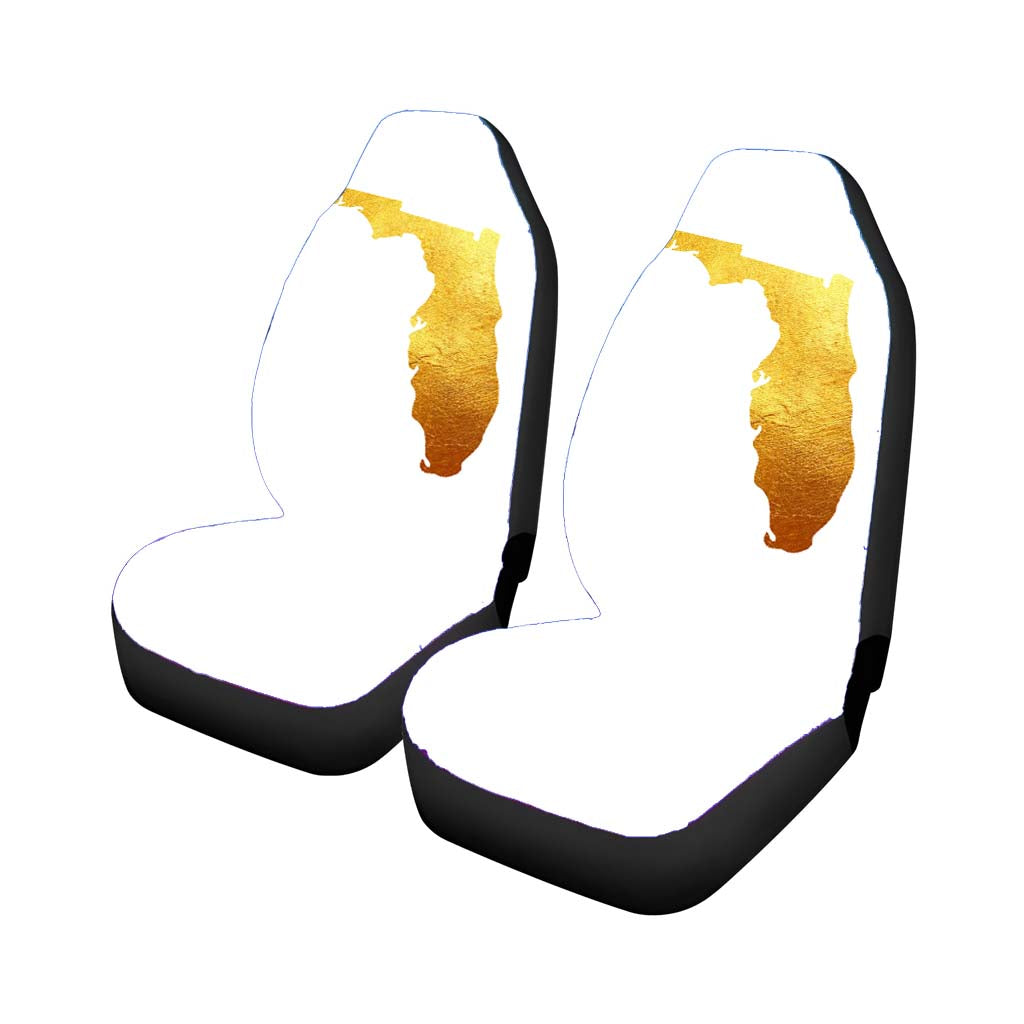 Florida Golden State Map Car Seat Covers