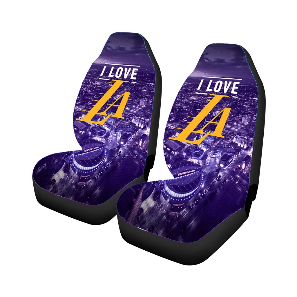 I Love La Lakers Car Seat Covers