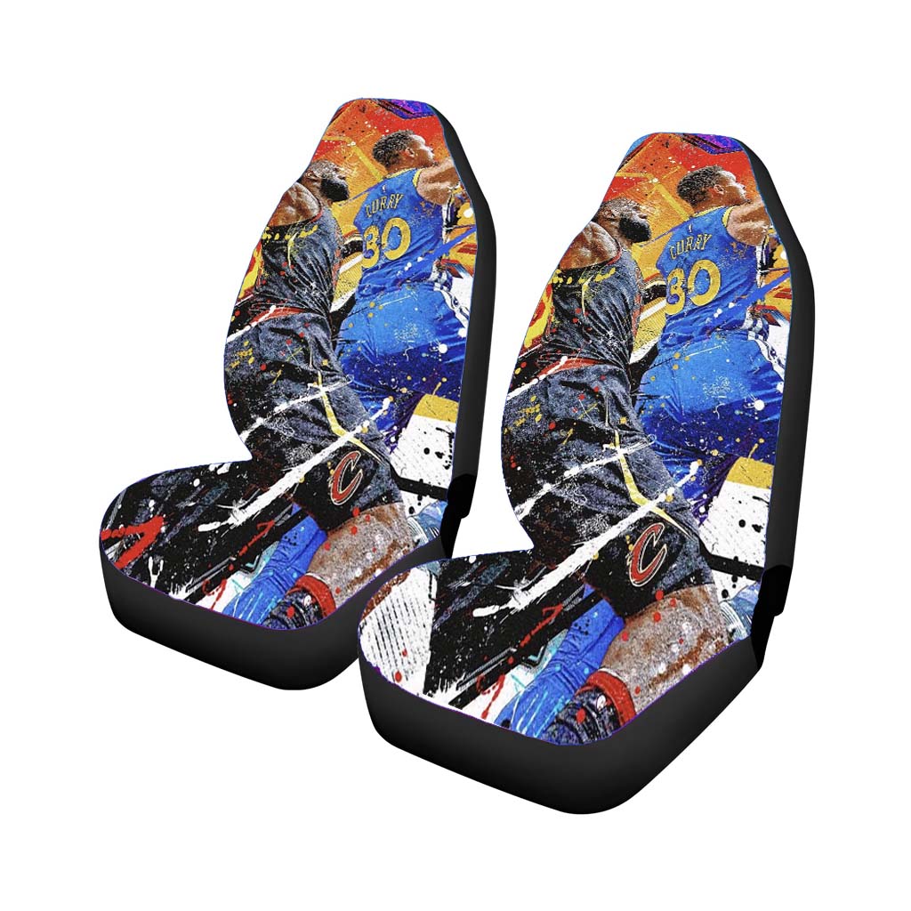 Legend Nba Star Watercolor Style Car Seat Covers