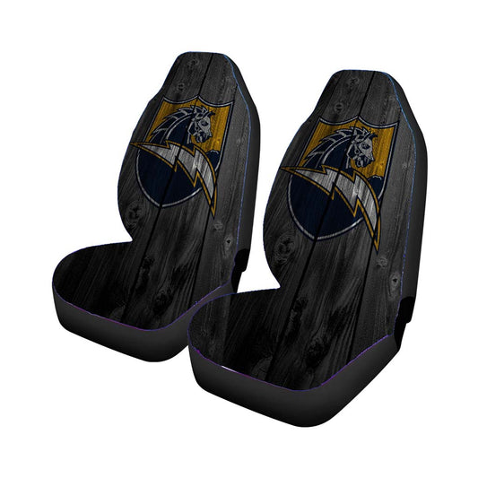 Los Angeles Chargers Logo Dark Wood Wallpaper Car Seat Covers