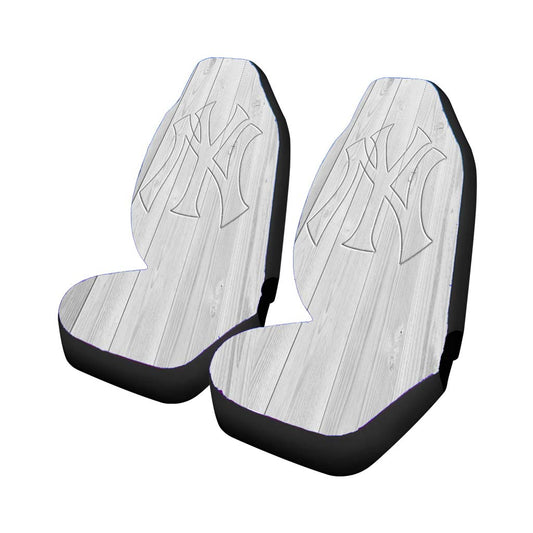 New York Yankees Embossed Logo Wood Wallpaper Car Seat Covers