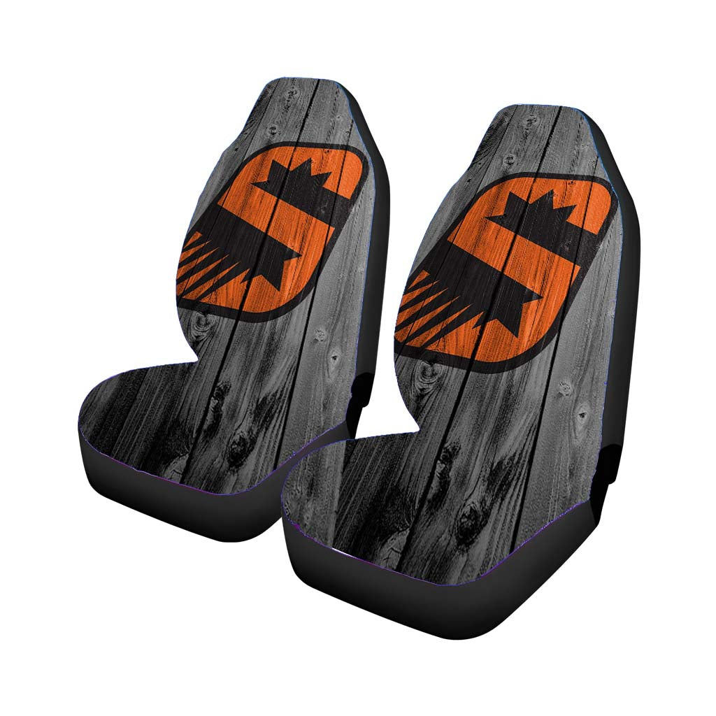 Phoenix Suns Logo Dark Wood Wallpaper Car Seat Covers