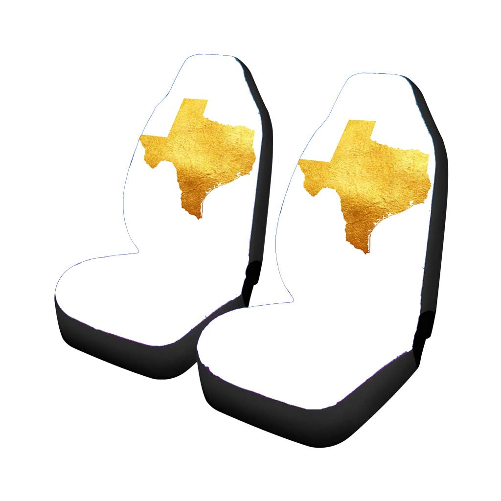 Texas Golden State Map Car Seat Covers