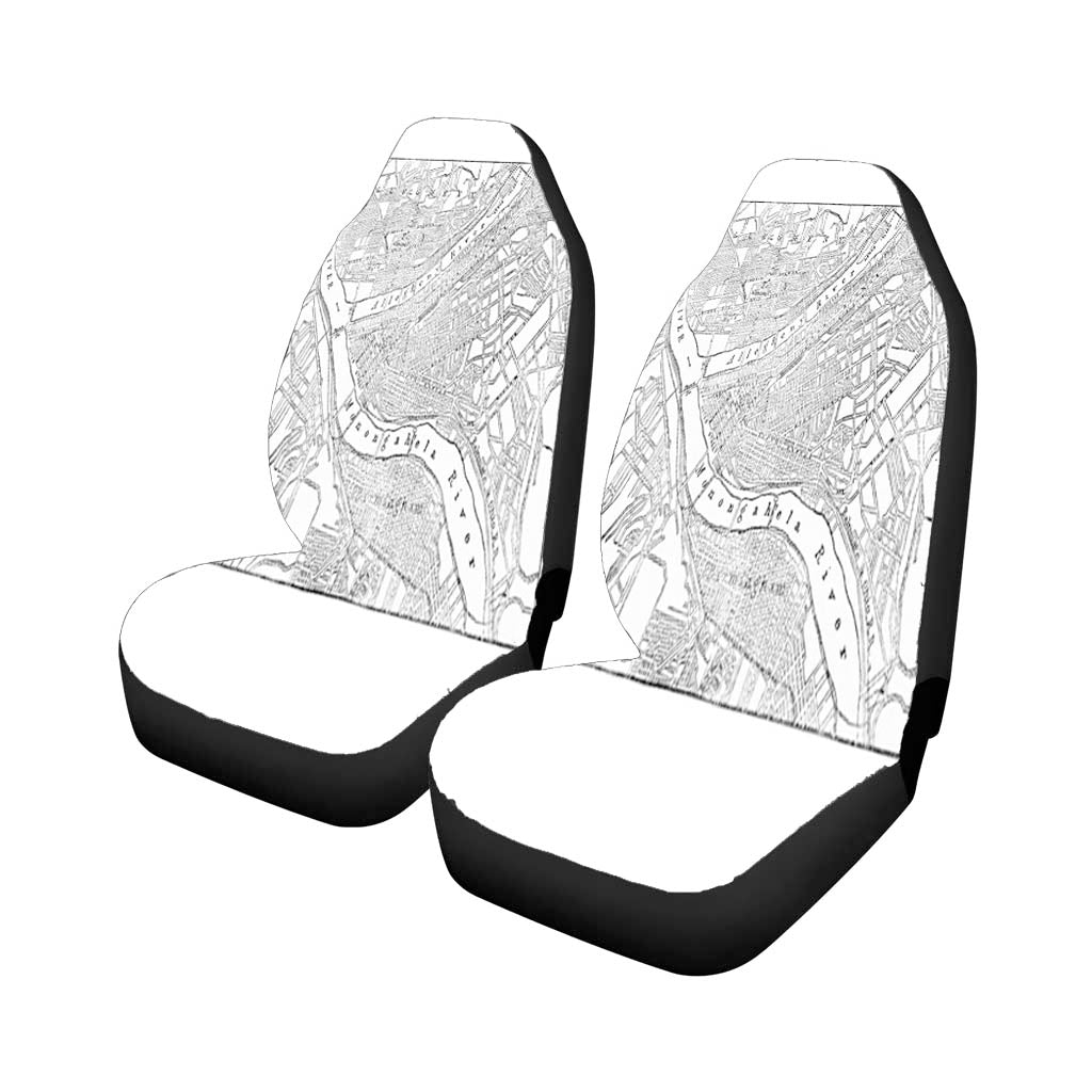 Vintage Map Of Pittsburgh Pa (1885) Car Seat Covers