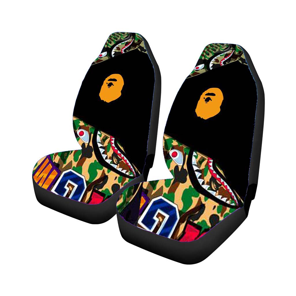 A Bathing Ape Blue Purple Universal Fit Stylish & Comfortable Car Seat Covers