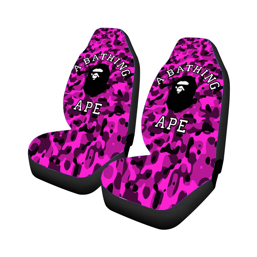 A Bathing Ape Red Universal Fit Stylish & Comfortable Car Seat Covers