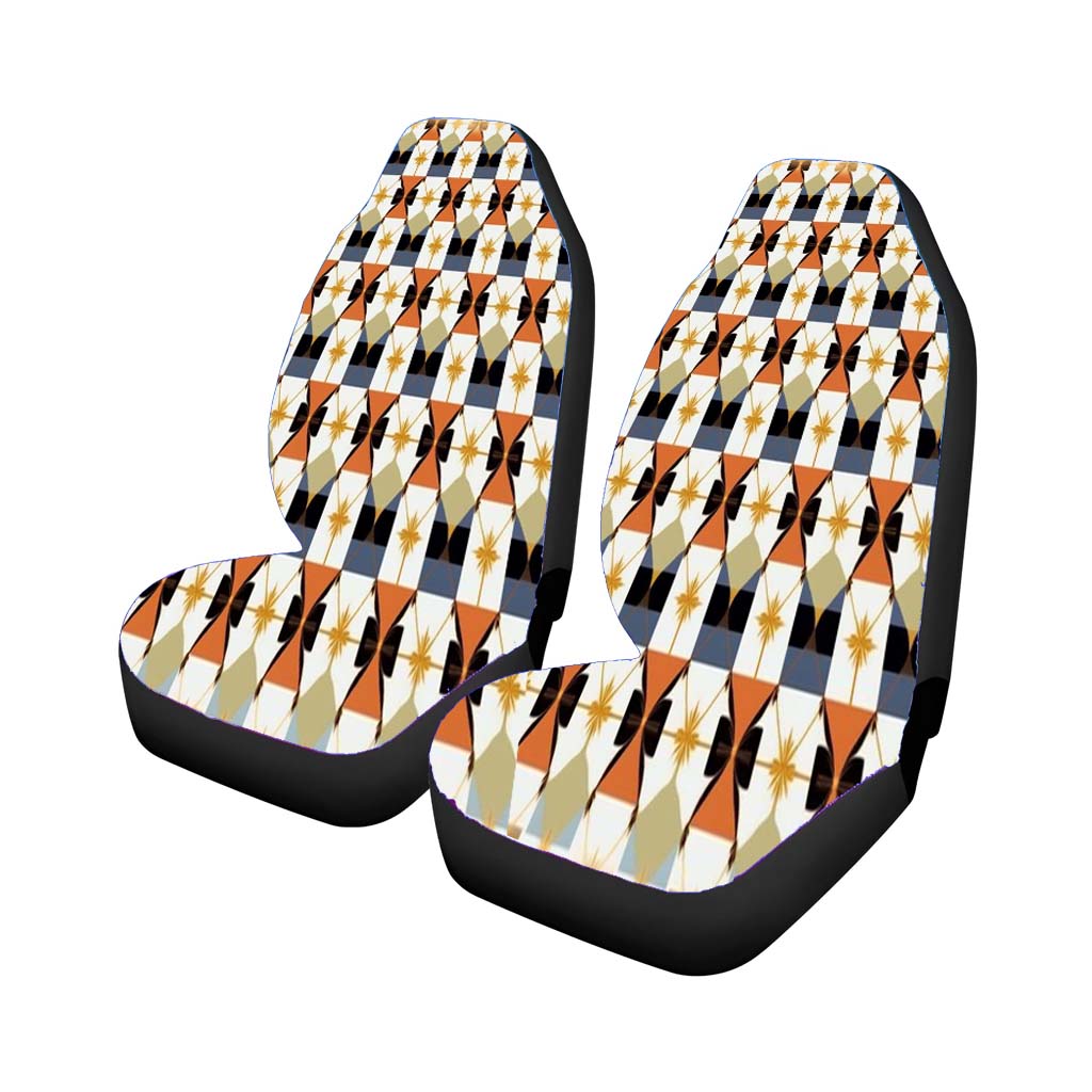 A Pattern With A Geometric Pattern Universal Fit Stylish & Comfortable Car Seat Covers