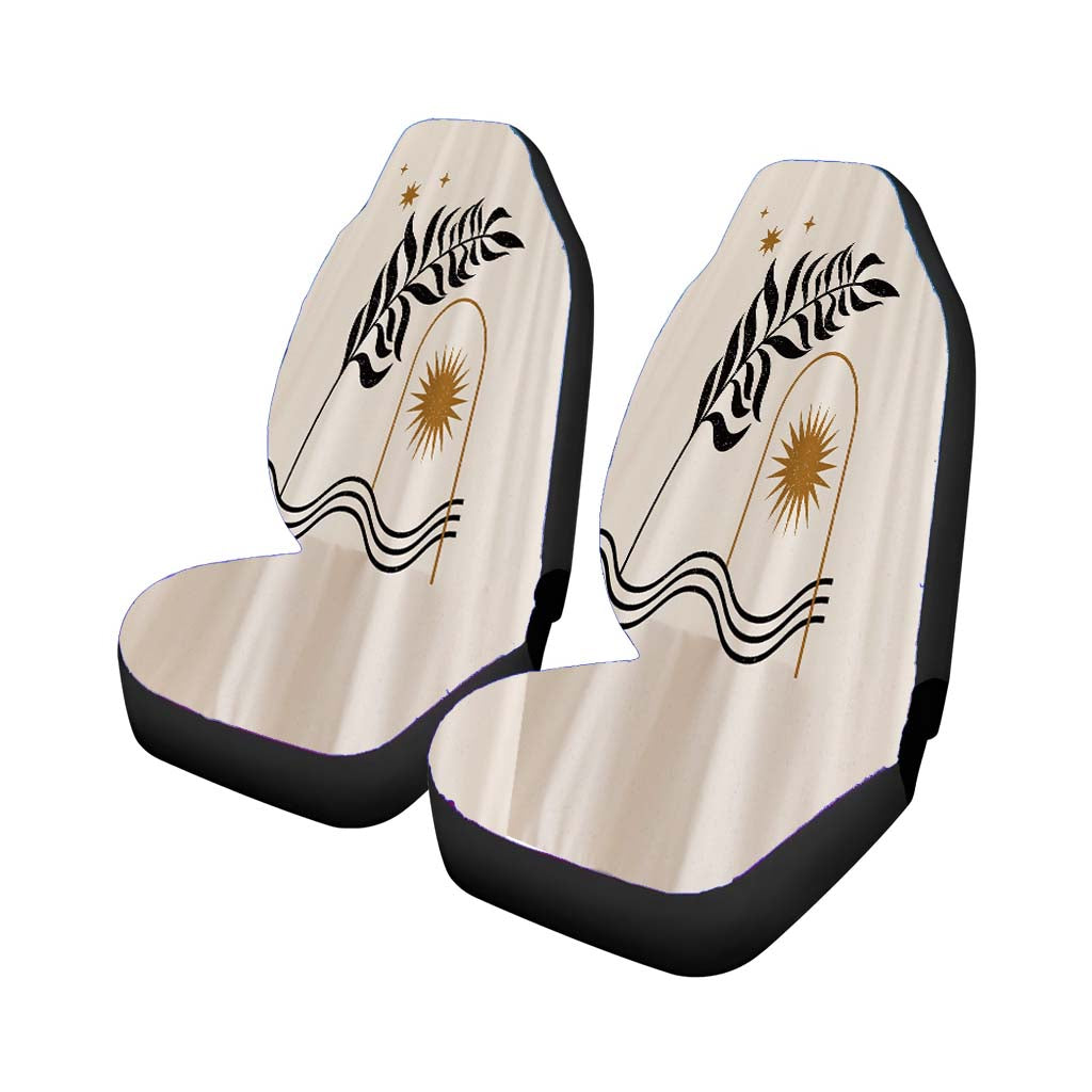 Aesthetic Leaves With Sun Universal Fit Stylish & Comfortable Car Seat Covers