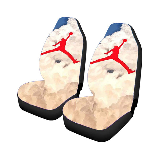 Air Jordan Logo Neon Car Seat Covers