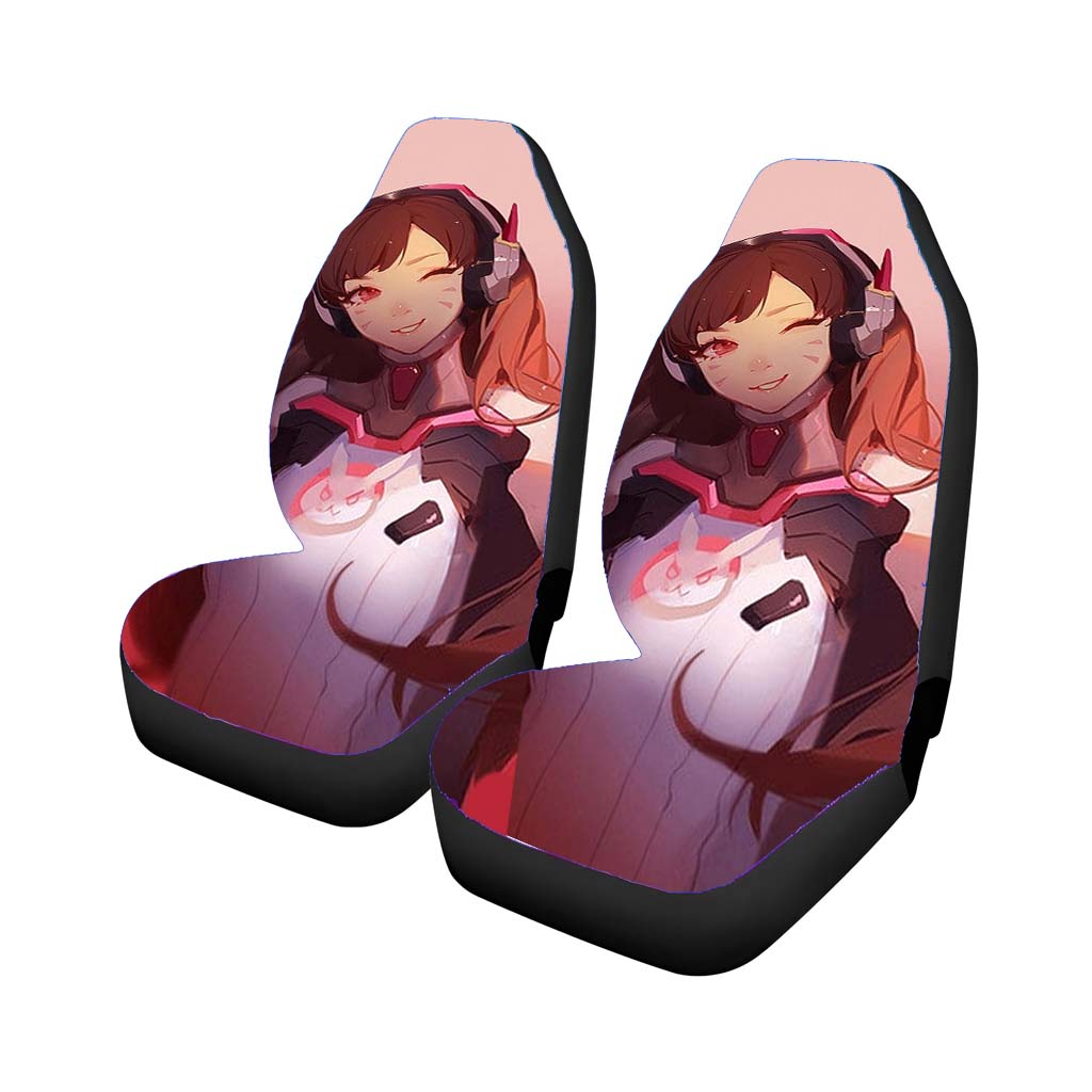 Dva Overwatch Cute Anime 2 Car Seat Covers