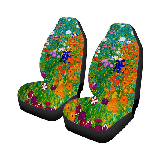 Gustav Klimt Flower Garden Car Seat Covers