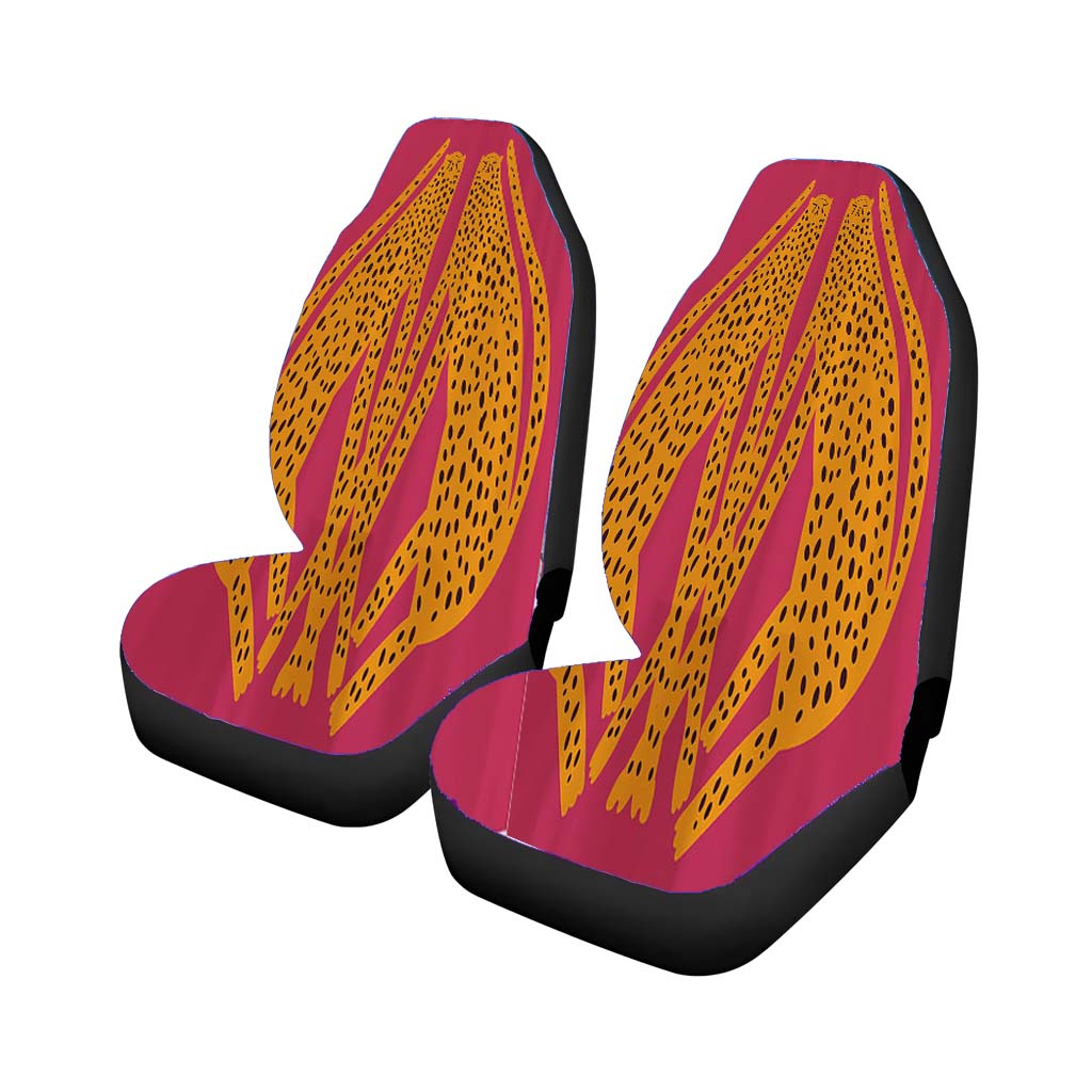 Hand Drawn Cute Leopards Hot Pink Universal Fit Stylish & Comfortable Car Seat Covers