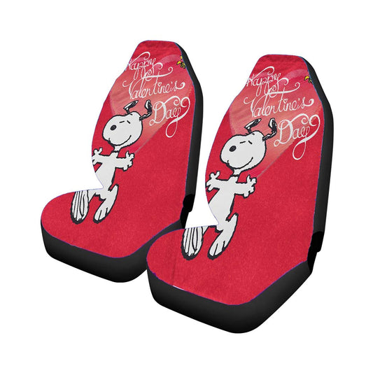 Happy Valentine'S Day Snoopy Universal Fit Stylish & Comfortable Car Seat Covers