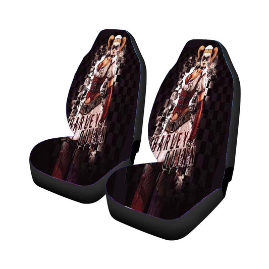 Harley Quinn Faded Checkered Flag Universal Fit Stylish & Comfortable Car Seat Covers