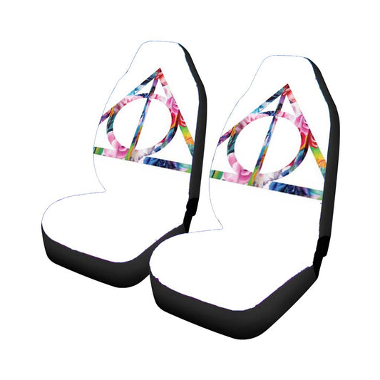 Harry Potter Deathly Hallows Symbol Floral Universal Fit Stylish & Comfortable Car Seat Covers