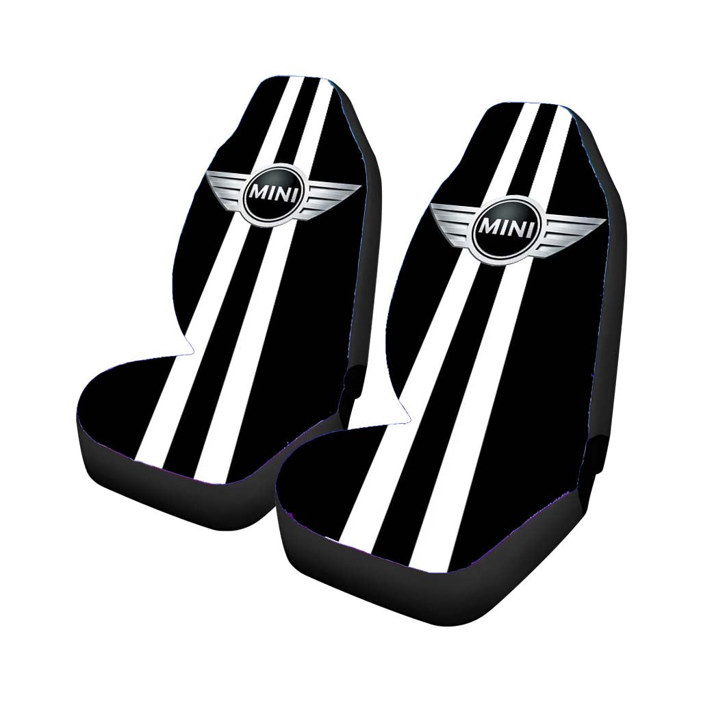 Mini Cooper Car Black White Logo Car Seat Covers