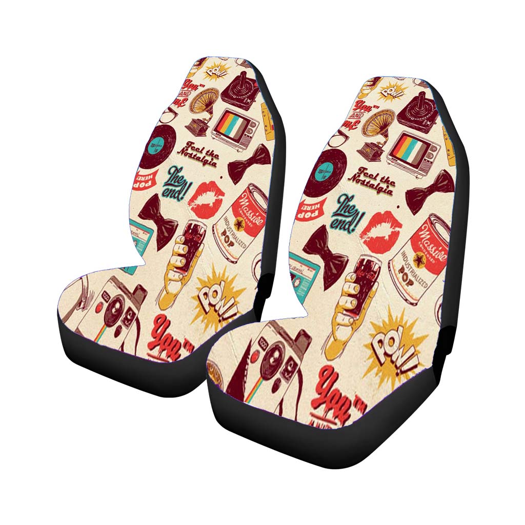 Retro Iphone Pattern Car Seat Covers