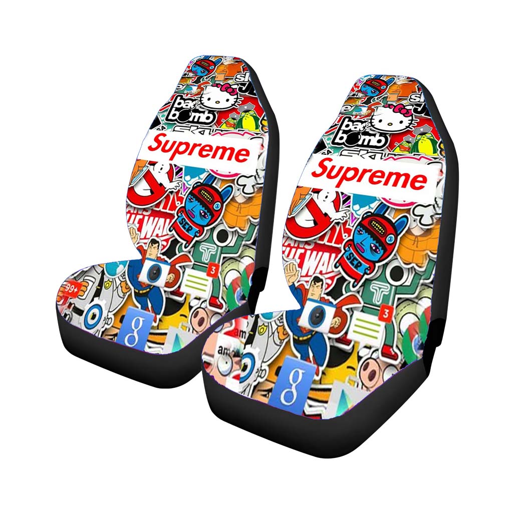 Supreme Sticker Bomb Car Seat Covers