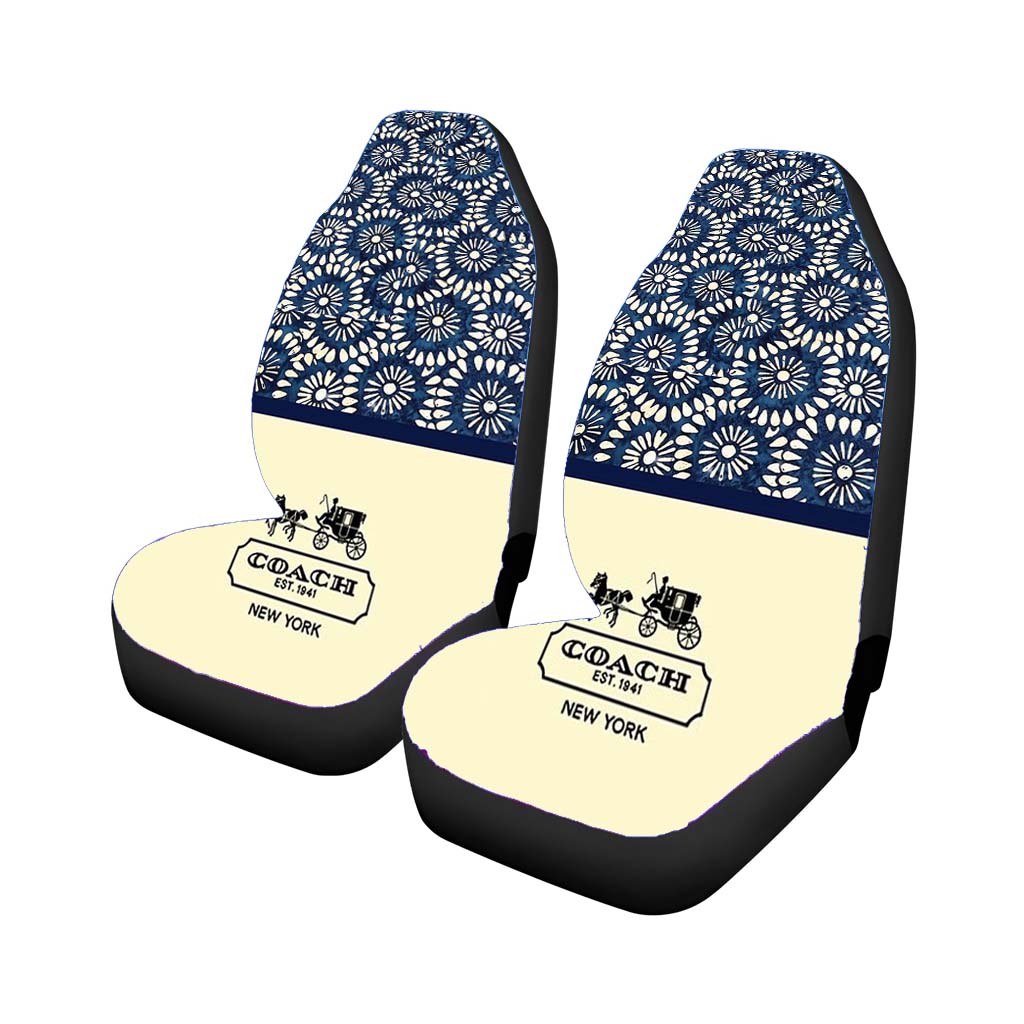 Coach New York Blue Floral Batik Car Seat Covers